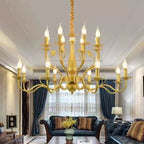 Silva Chandelier  Rustic Glass Living Room Bedroom