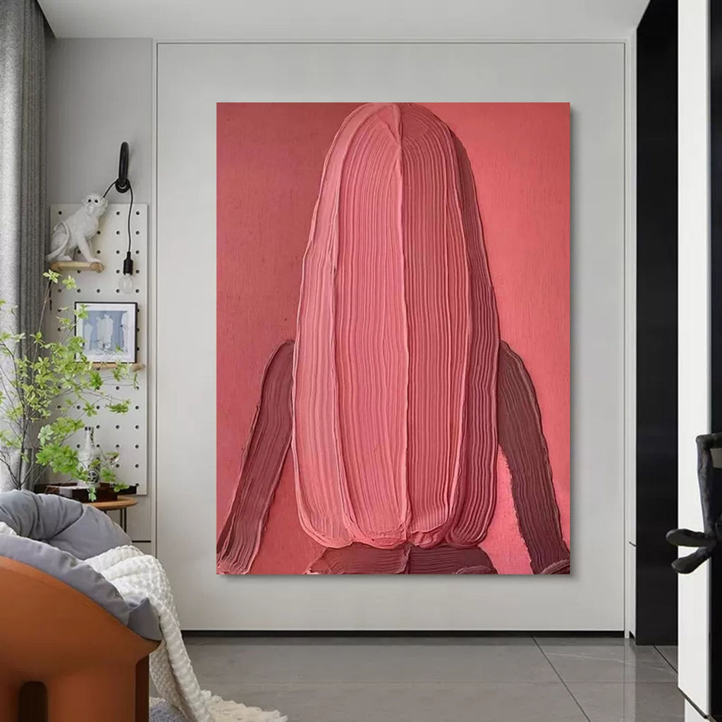 Abstract Textured Figure Art Oil Painting