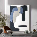 Wabi-Sabi Wall Art Geometric Block Abstract Painting