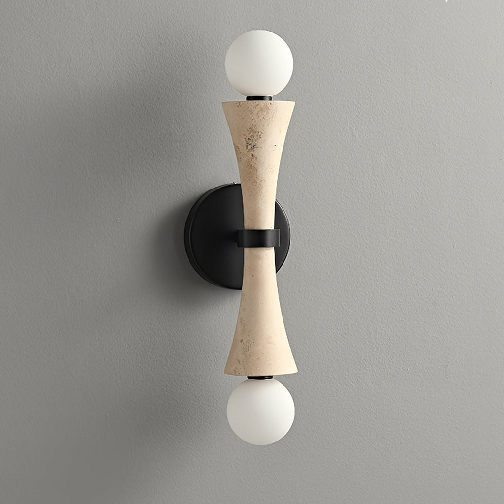 Oloriel Sculptural Travertine Wall Light