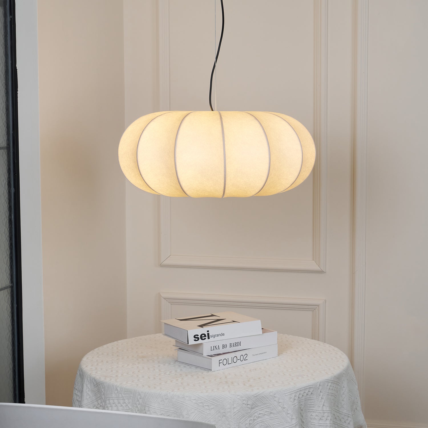 Kiyo Pumpkin Pendant Light Silk