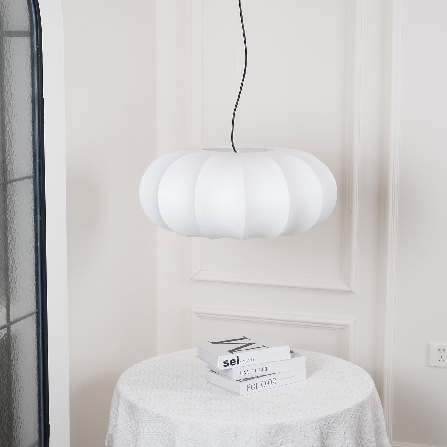 Kiyo Pumpkin Pendant Light Silk