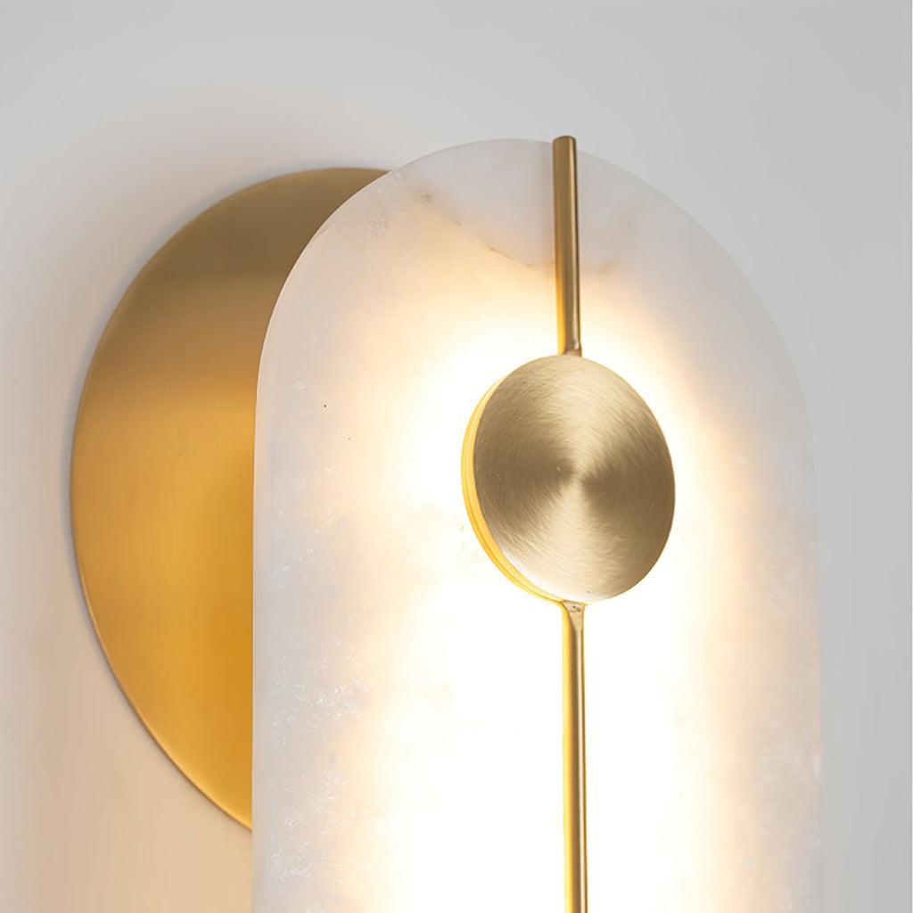 Selene Alabaster Wall Light Brass
