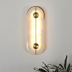 Selene Alabaster Wall Light Brass