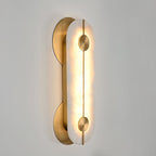 Selene Alabaster Wall Light Brass