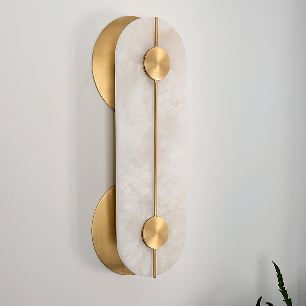 Selene Alabaster Wall Light Brass