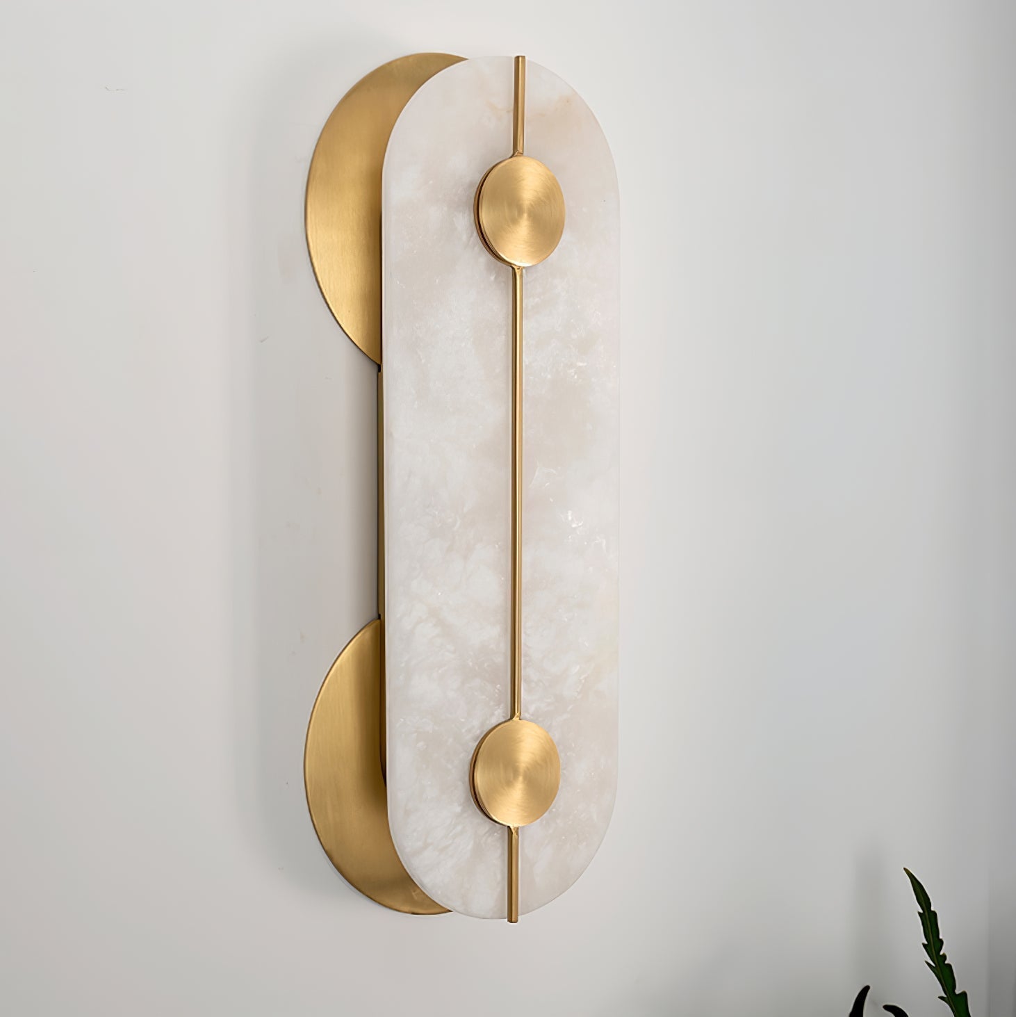 Selene Alabaster Wall Light Brass