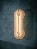 Selene Alabaster Wall Light Brass