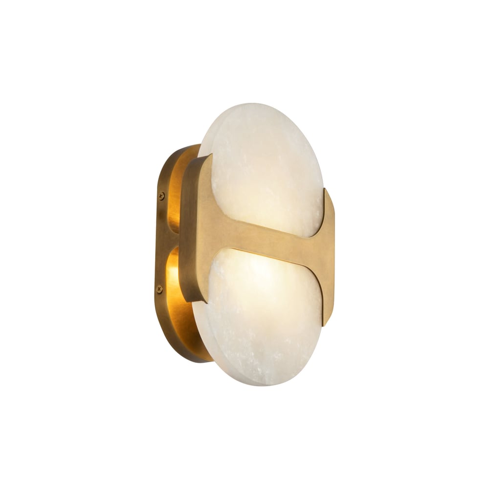 Ulthaora Double Globe Alabaster Wall Light