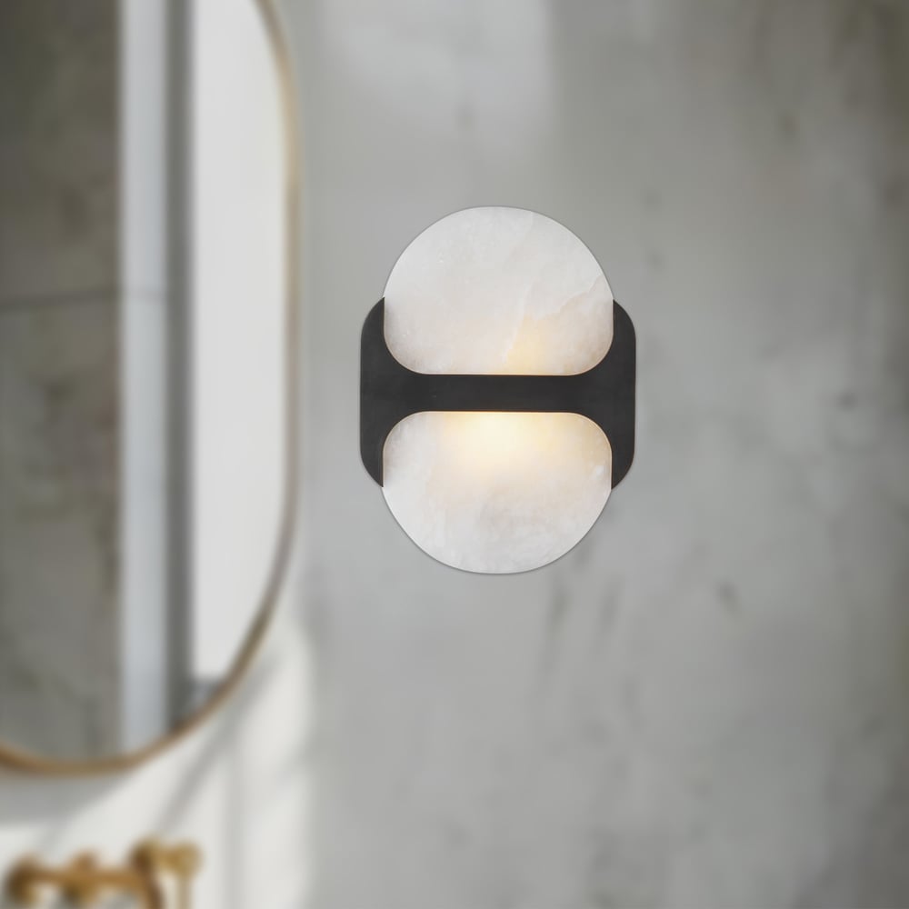Ulthaora Double Globe Alabaster Wall Light