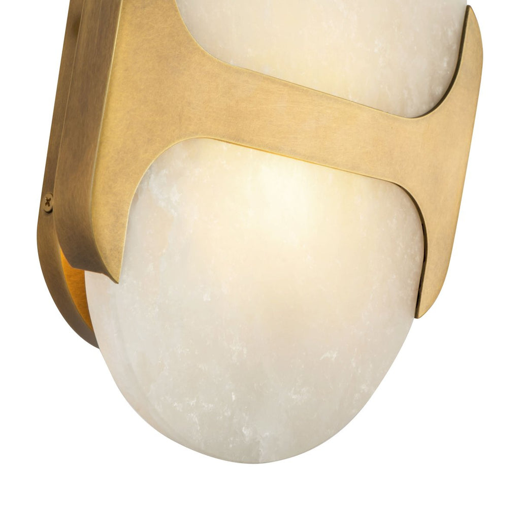 Ulthaora Double Globe Alabaster Wall Light