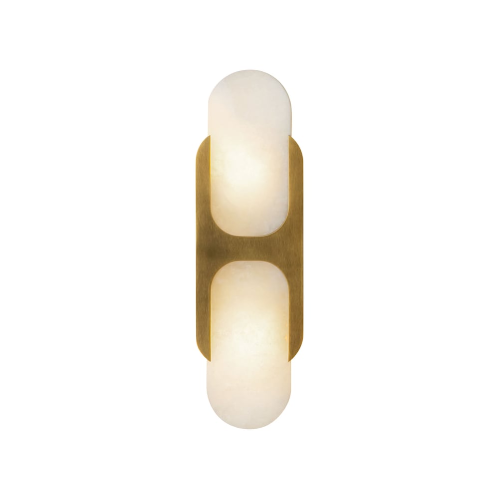 Ulthaora Double Globe Alabaster Wall Light