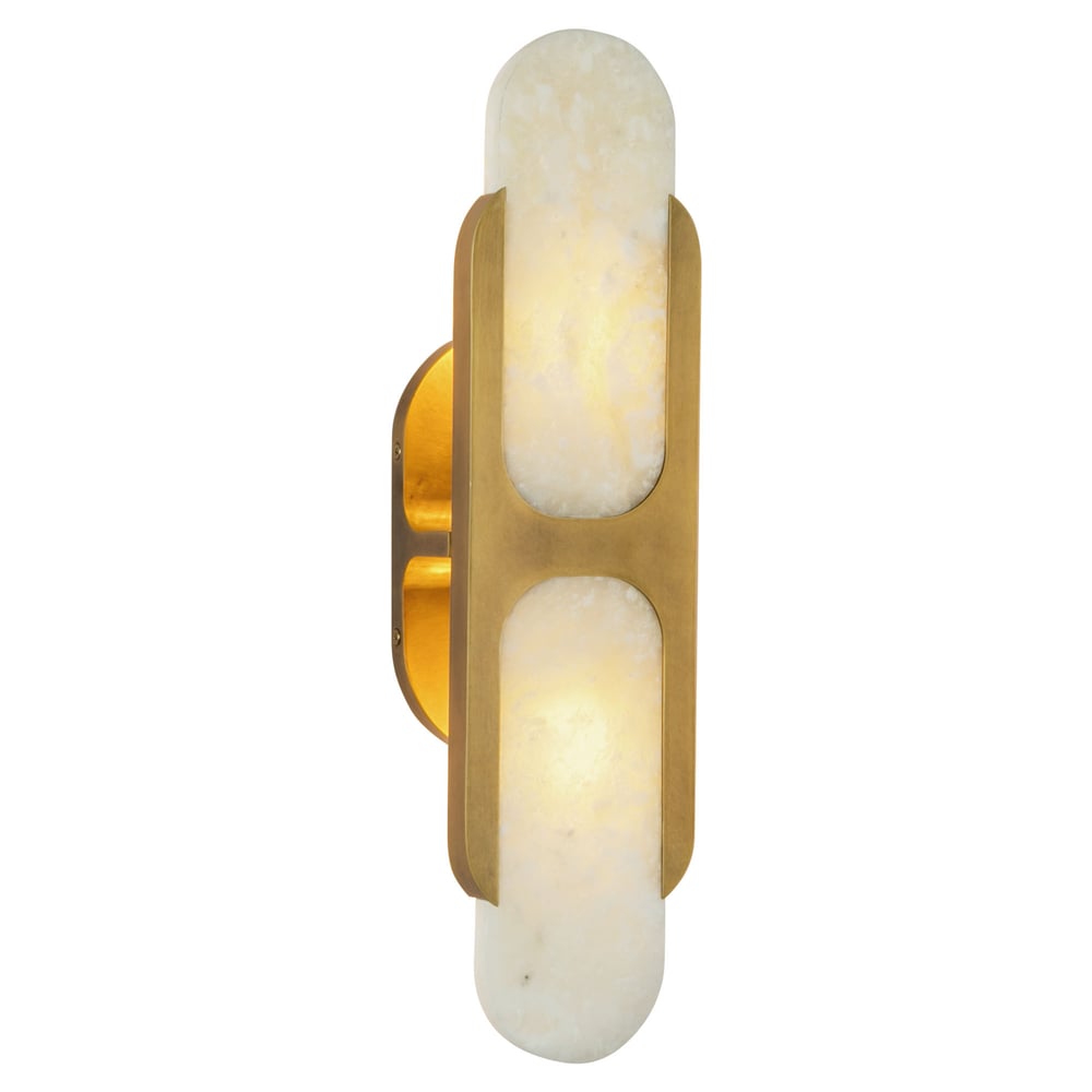 Ulthaora Double Globe Alabaster Wall Light