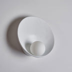 Wall Light Resin Cup Shade Metal Accent Minimalist Cozy