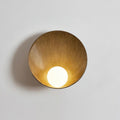 Wall Light Resin Cup Shade Metal Accent Minimalist Cozy