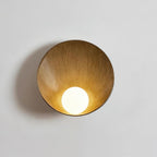 Wall Light Resin Cup Shade Metal Accent Minimalist Cozy