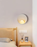 Wall Light Resin Cup Shade Metal Accent Minimalist Cozy