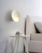 Wall Light Resin Cup Shade Metal Accent Minimalist Cozy