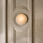 Grex Minimalist Round Alabaster Wall Lamp
