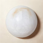 Grex Minimalist Round Alabaster Wall Lamp