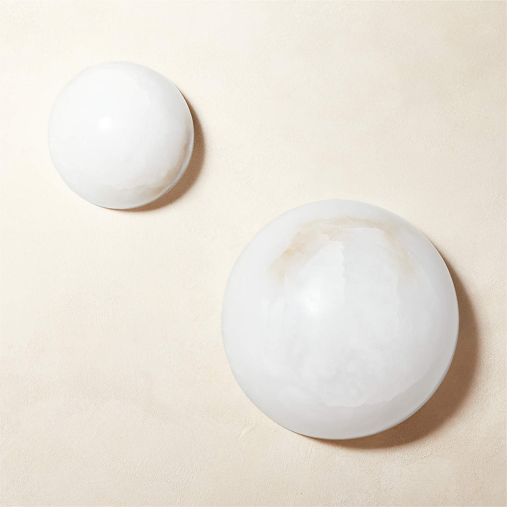 Grex Minimalist Round Alabaster Wall Lamp