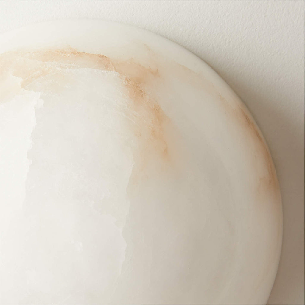 Grex Minimalist Round Alabaster Wall Lamp