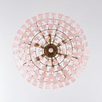 Aurora Chandelier Pink Murano Glass Layered Vintage Luxury