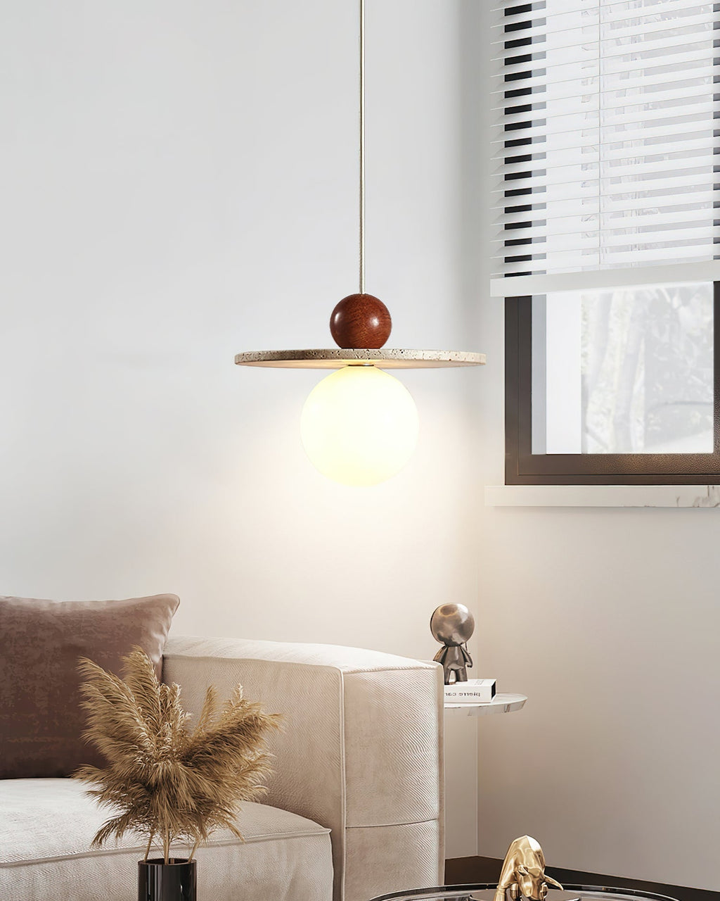Marcio  Pendant Light  Travertine