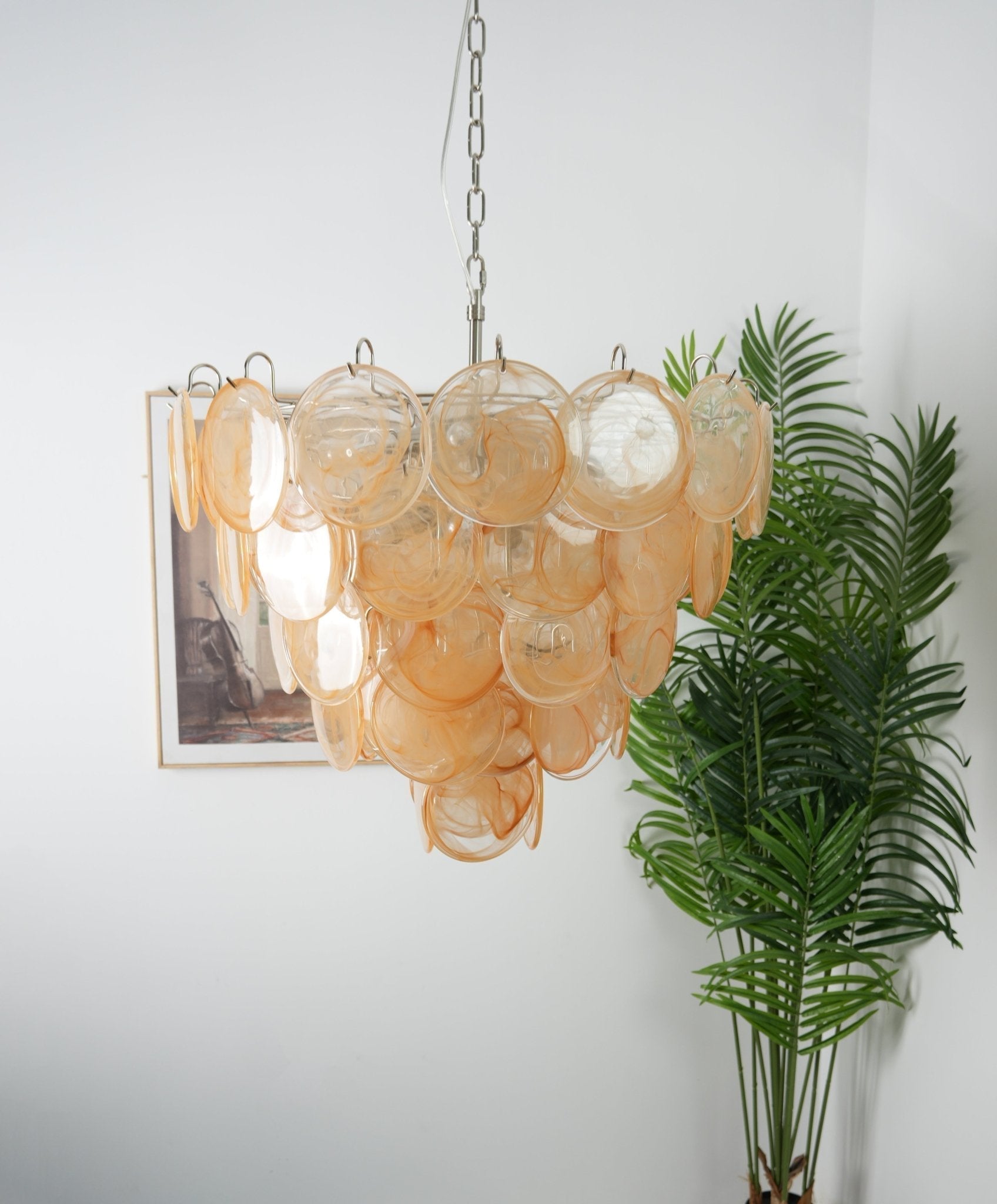 Aurora Chandelier Murano Glass Disc Classic