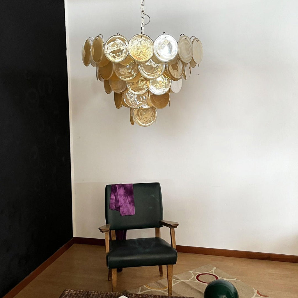 Aurora Chandelier Murano Glass Disc Classic