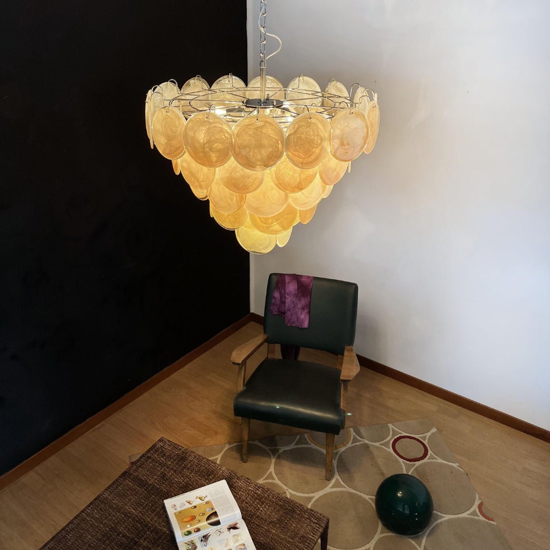 Aurora Chandelier Murano Glass Disc Classic