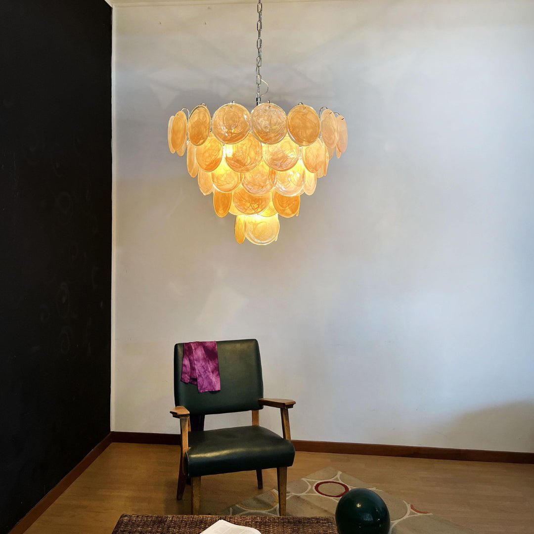 Aurora Chandelier Murano Glass Disc Classic