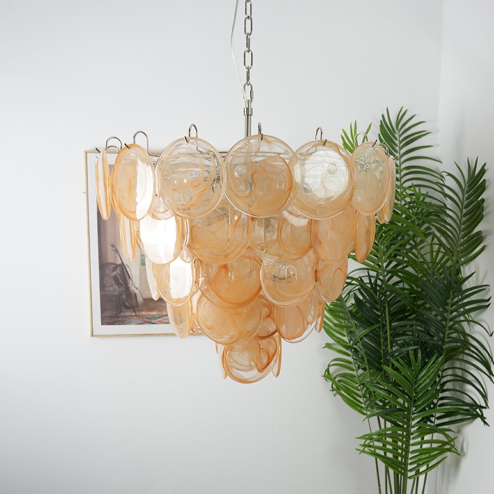 Aurora Chandelier Murano Glass Disc Classic