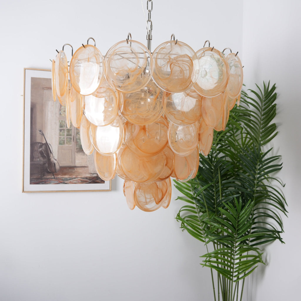 Aurora Chandelier Murano Glass Disc Classic