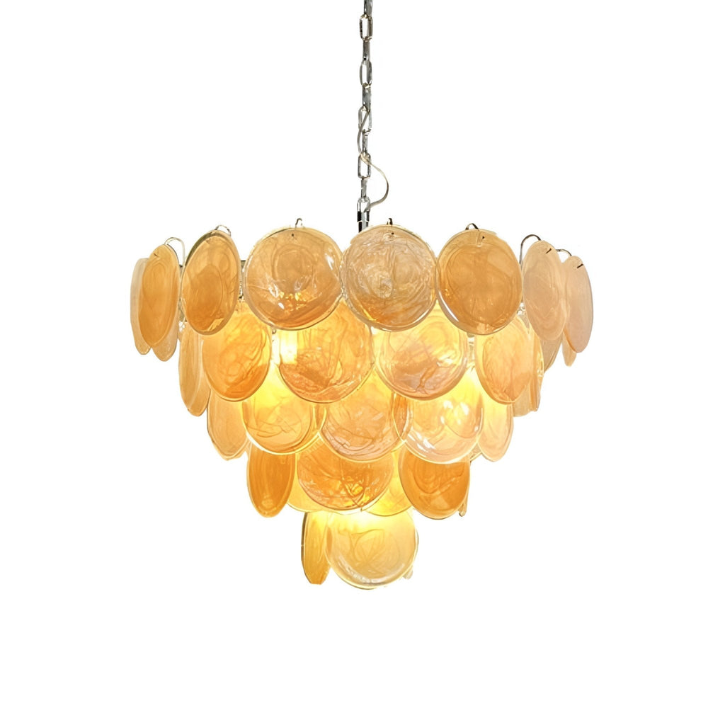 Aurora Chandelier Murano Glass Disc Classic