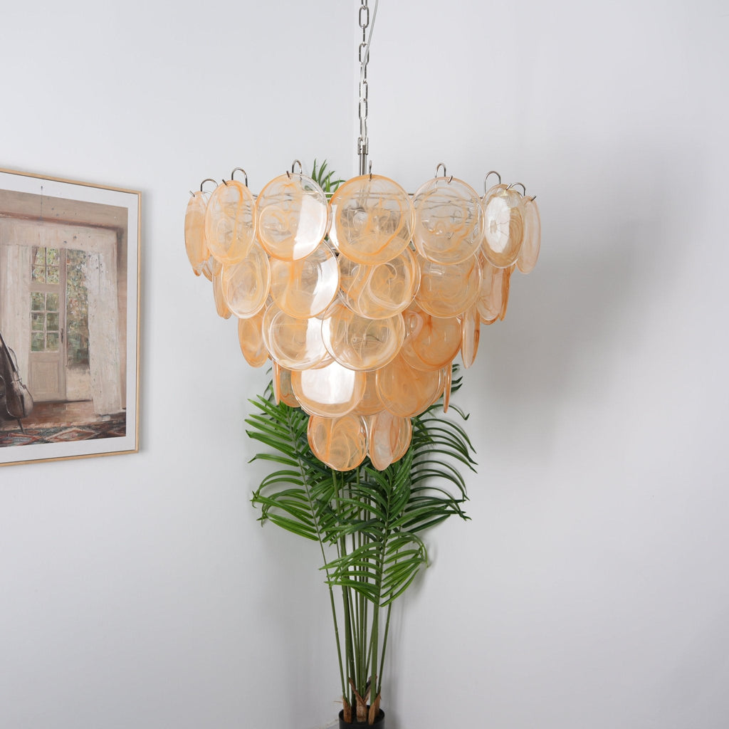 Aurora Chandelier Murano Glass Disc Classic