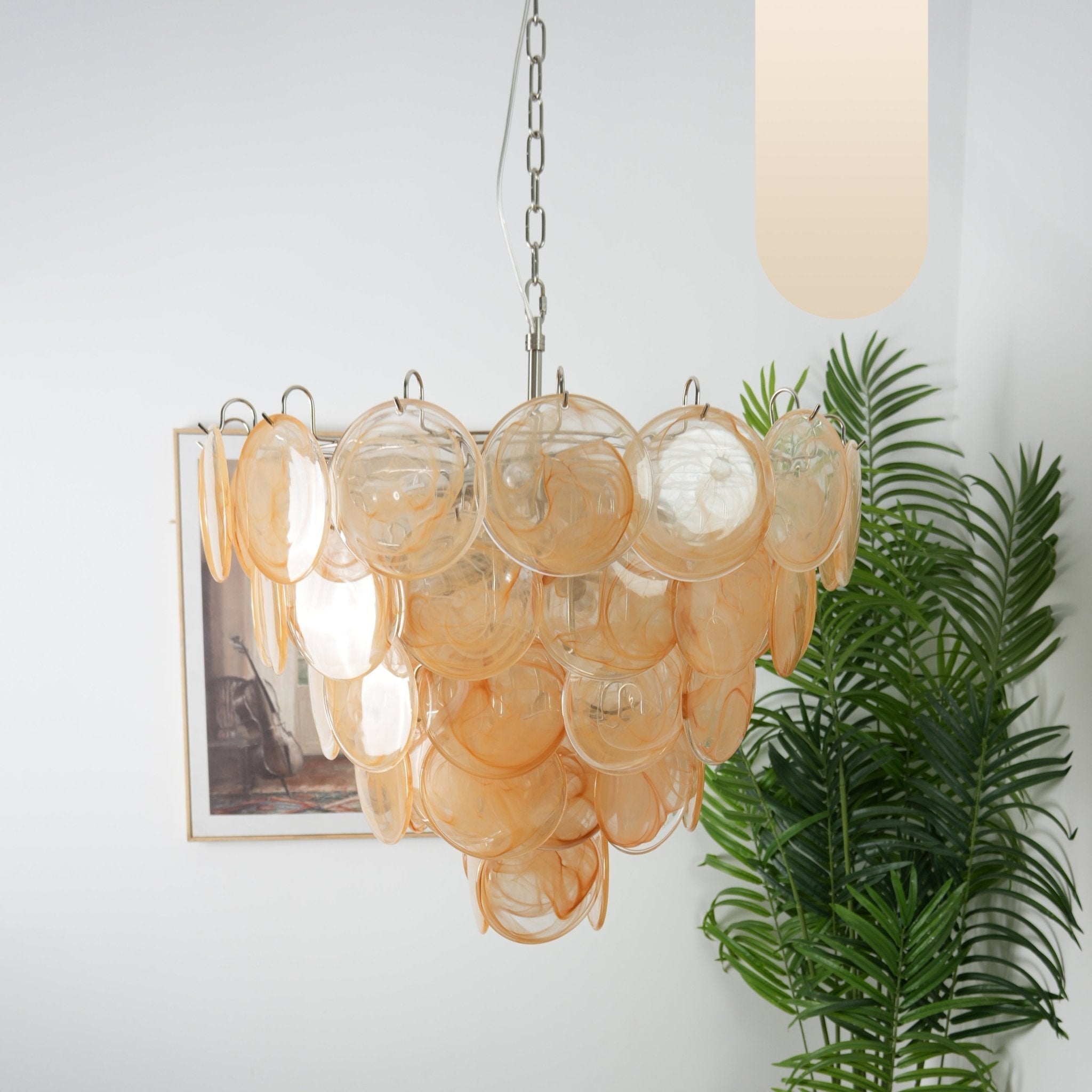 Aurora Chandelier Murano Glass Disc Classic