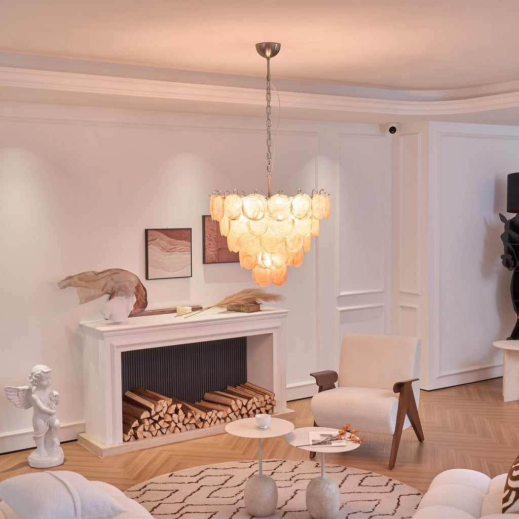 Aurora Chandelier Murano Glass Disc Classic