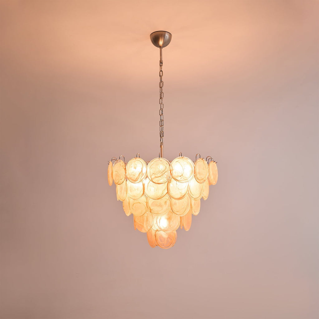 Aurora Chandelier Murano Glass Disc Classic