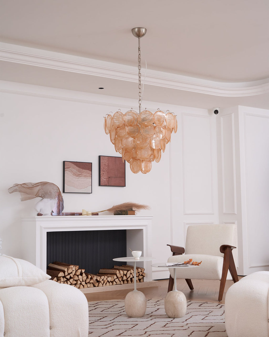 Aurora Chandelier Murano Glass Disc Classic
