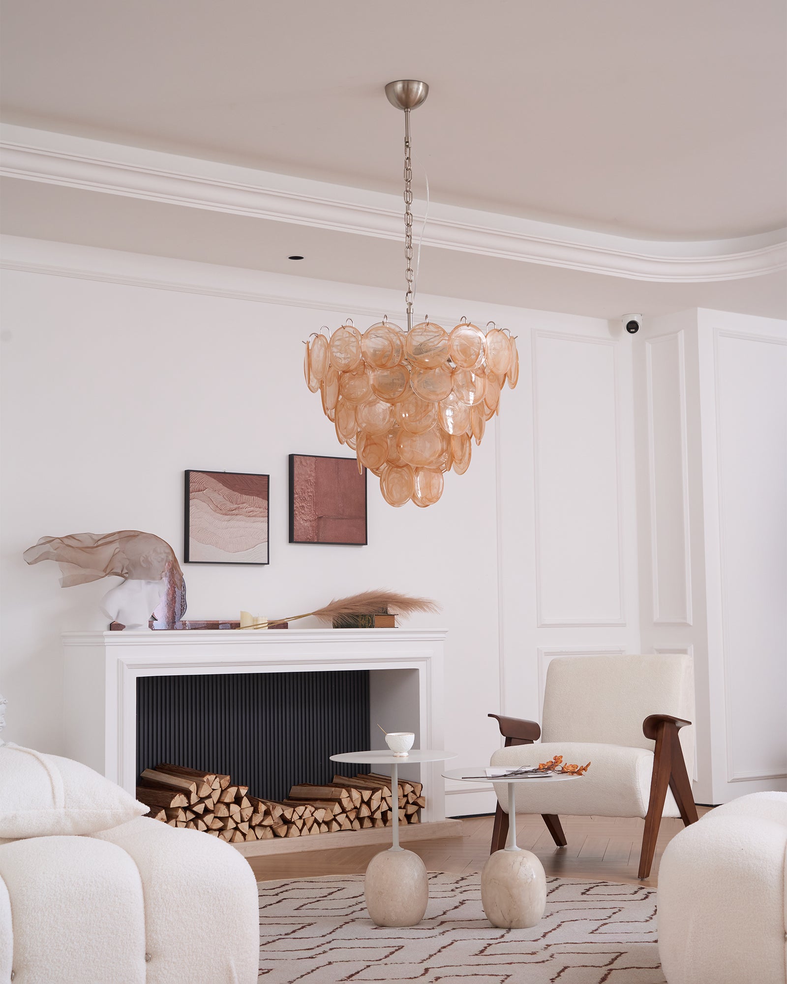 Aurora Chandelier Murano Glass Disc Classic