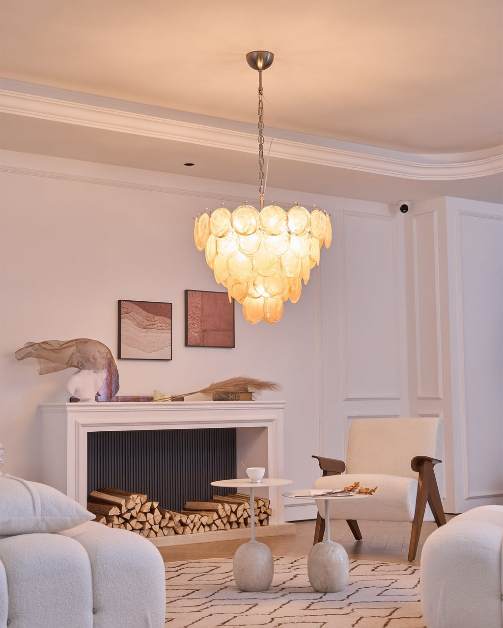 Aurora Chandelier Murano Glass Disc Classic