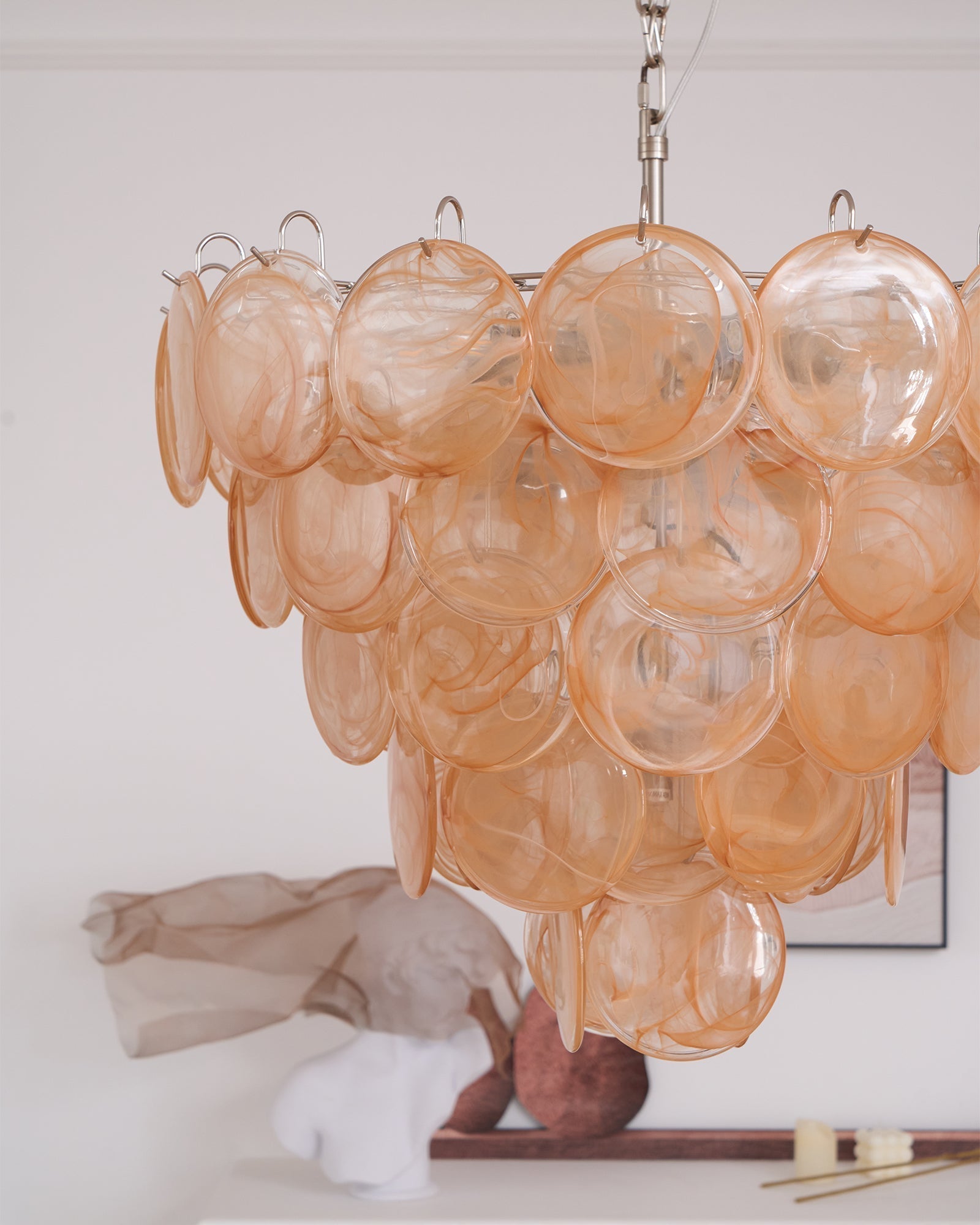 Aurora Chandelier Murano Glass Disc Classic