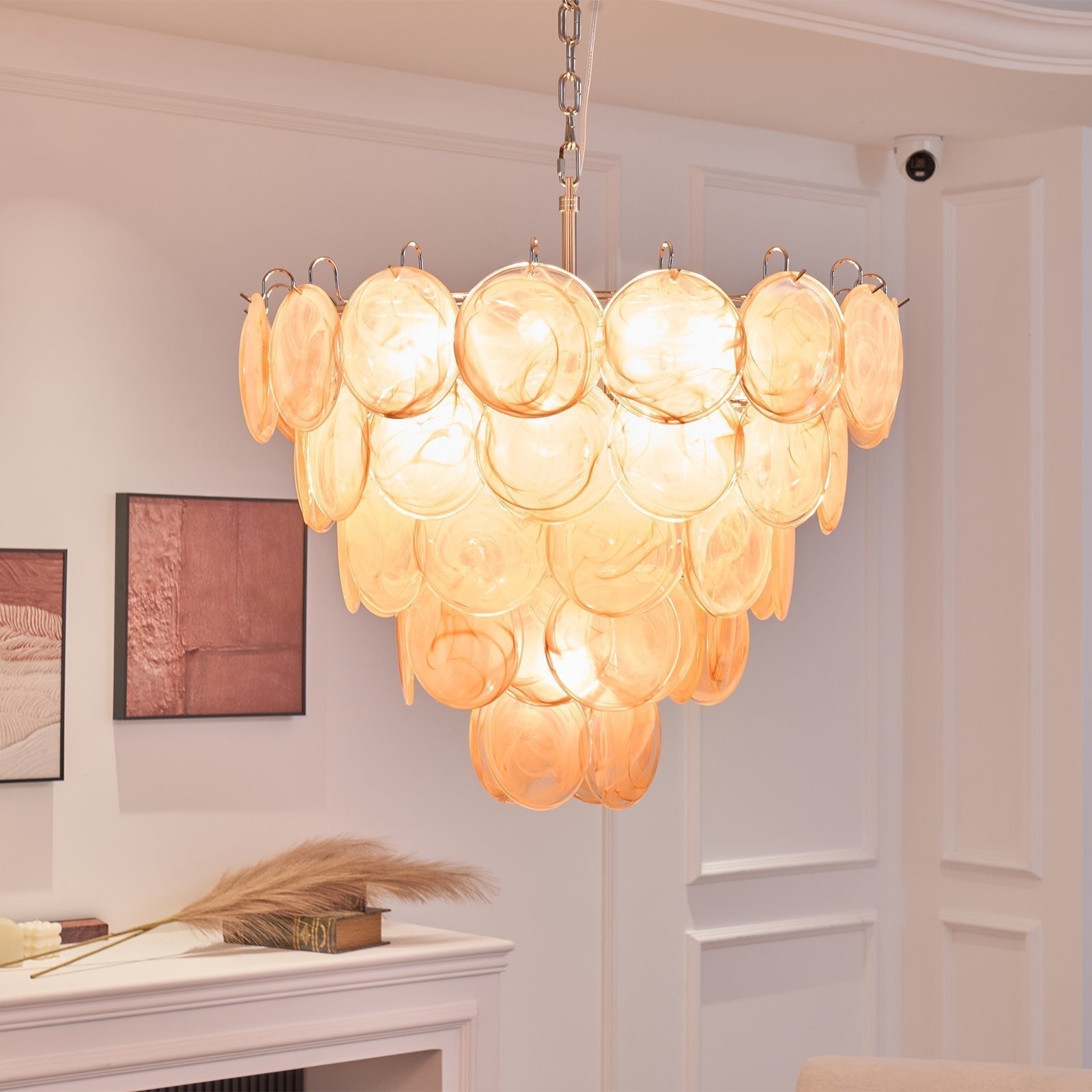 Aurora Chandelier Murano Glass Disc Classic