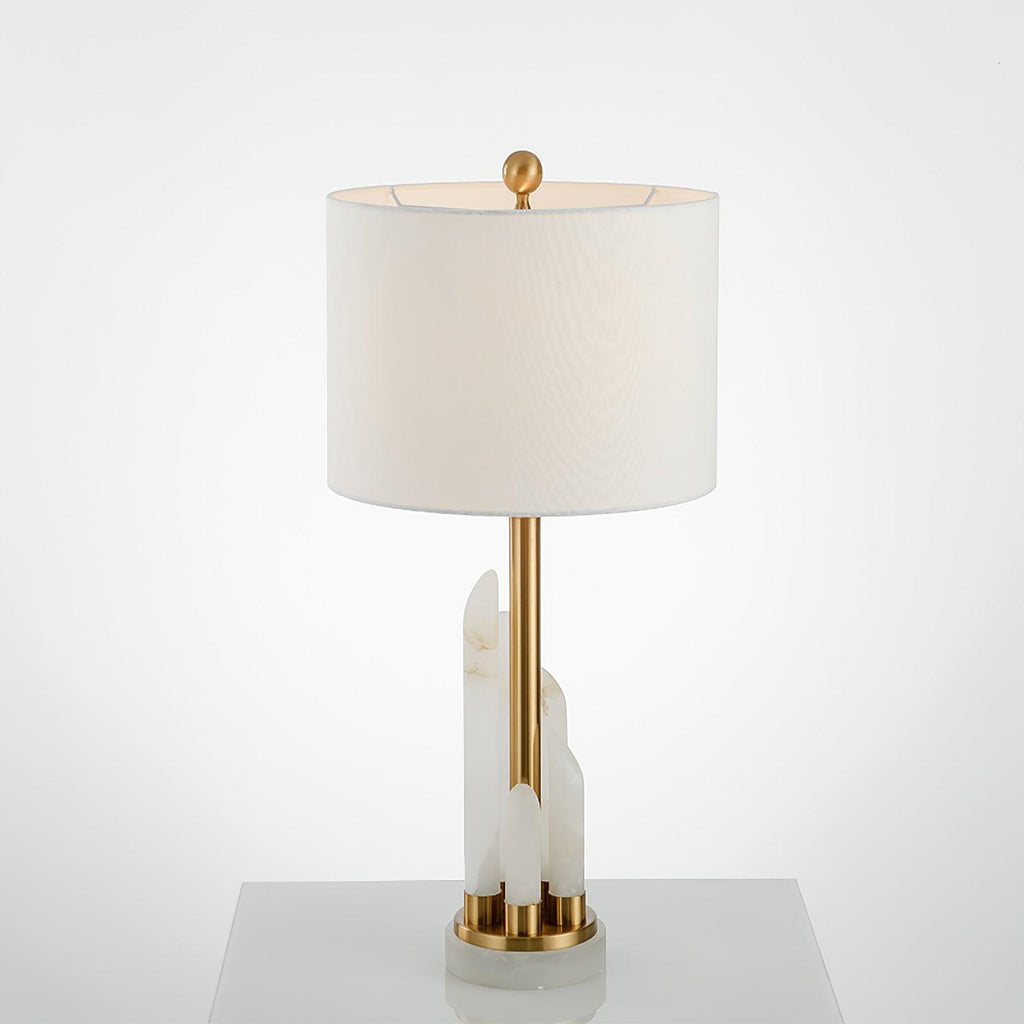 Olvenor Cylindrical Alabaster Table Lamp