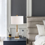 Olvenor Cylindrical Alabaster Table Lamp