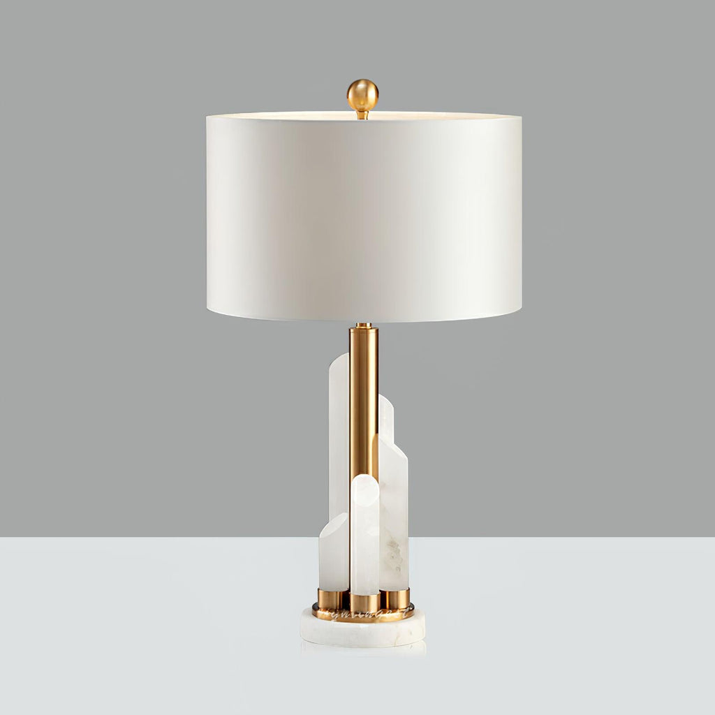 Olvenor Cylindrical Alabaster Table Lamp