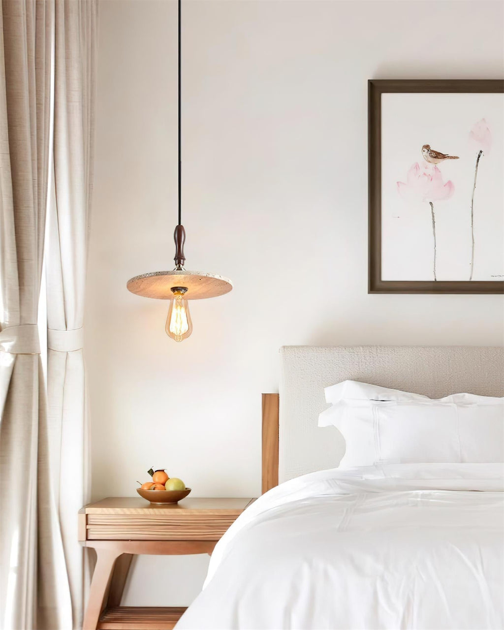 Ritta Orbit Pendant Light Travertine