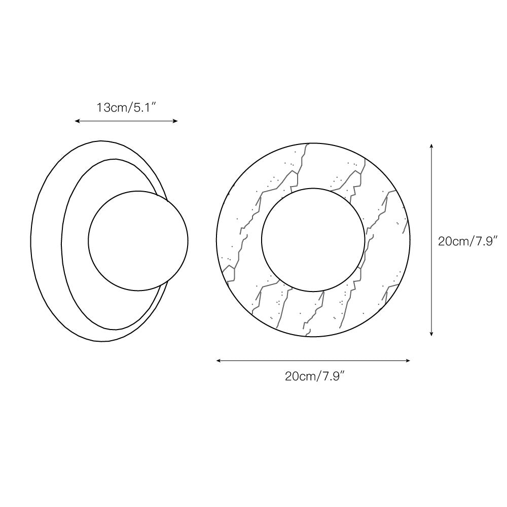 Avi Marble Indoor Wall  Sconce