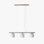 Arisha White Cluster Pendant Light, 3 Heads, Metal/Glass